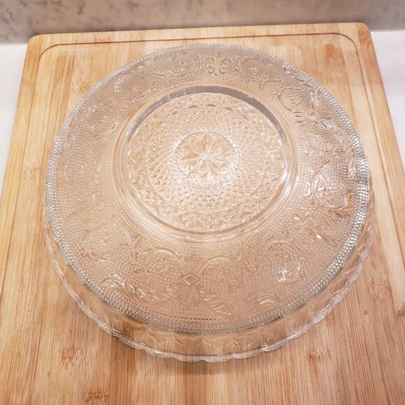 Beautiful large serving decorative glass plate - Picture 6 of 9